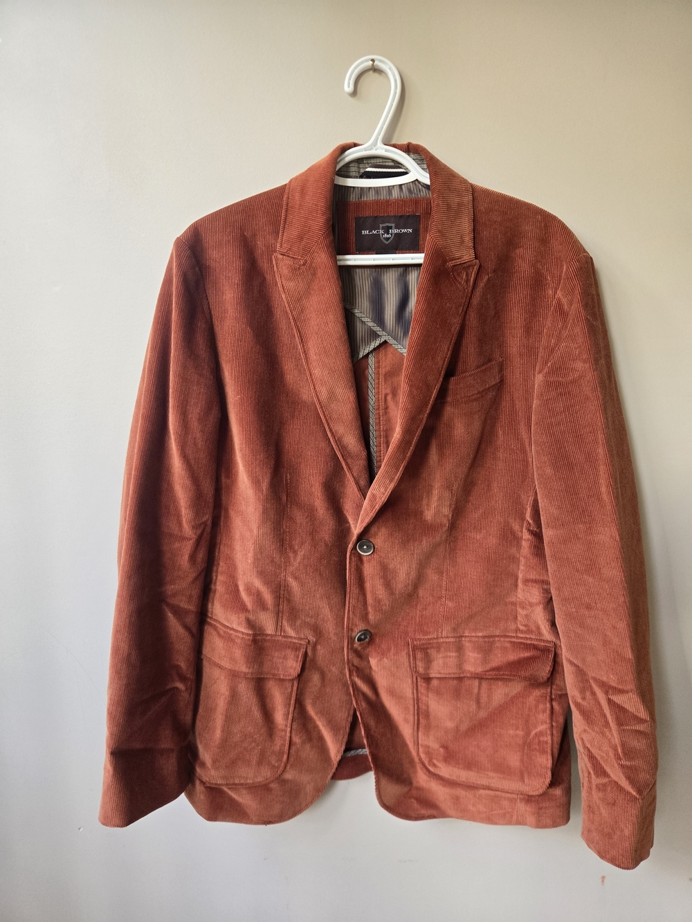 Black Brown 1826 Rust Corduroy Blazer – Men’s Medium